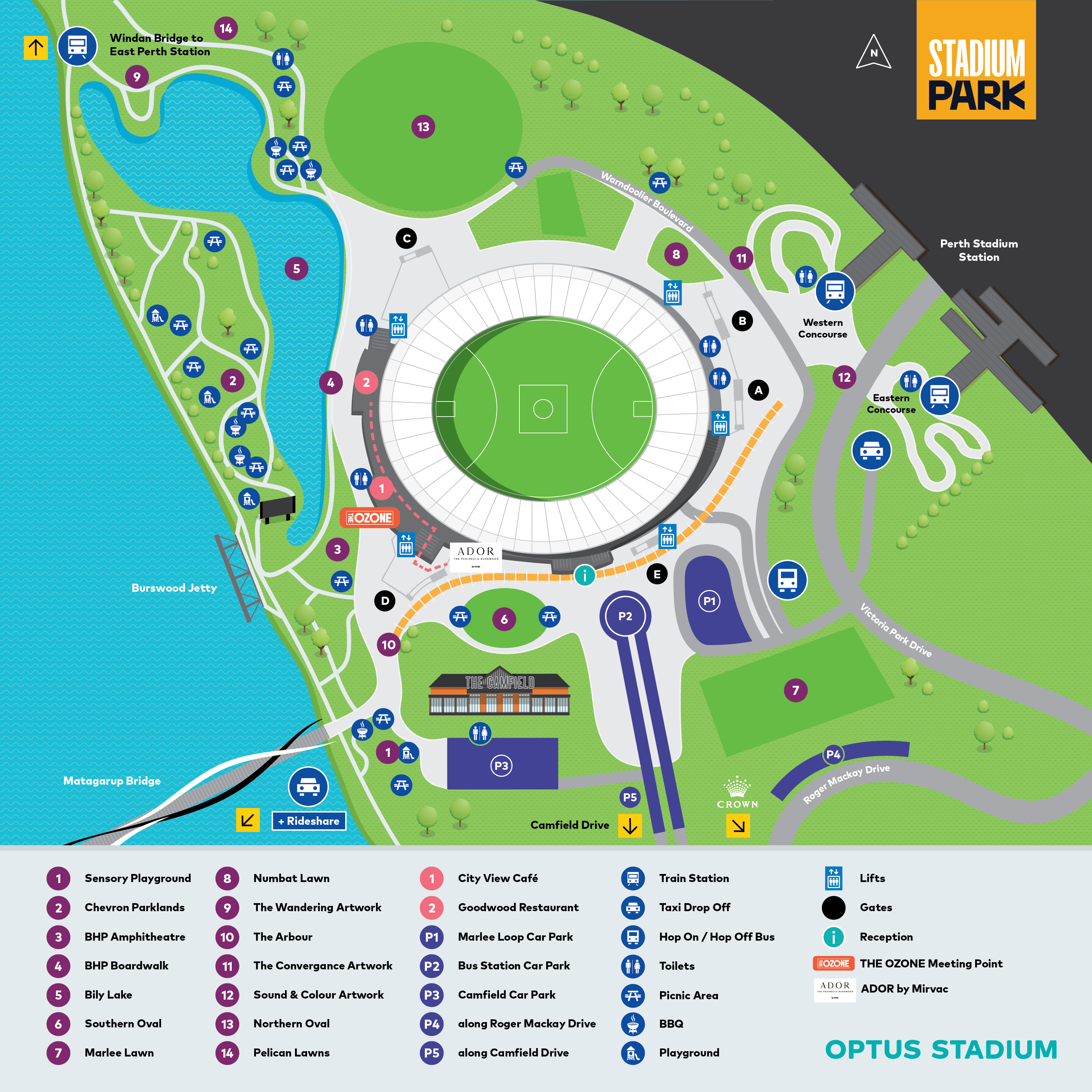Stadium Park Map