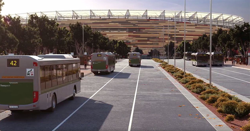 Perth Stadium transport options benefit fans